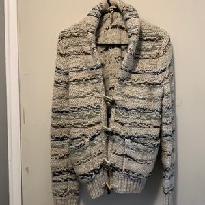 Wilfred oversized alpaca sweater with wooden buttons